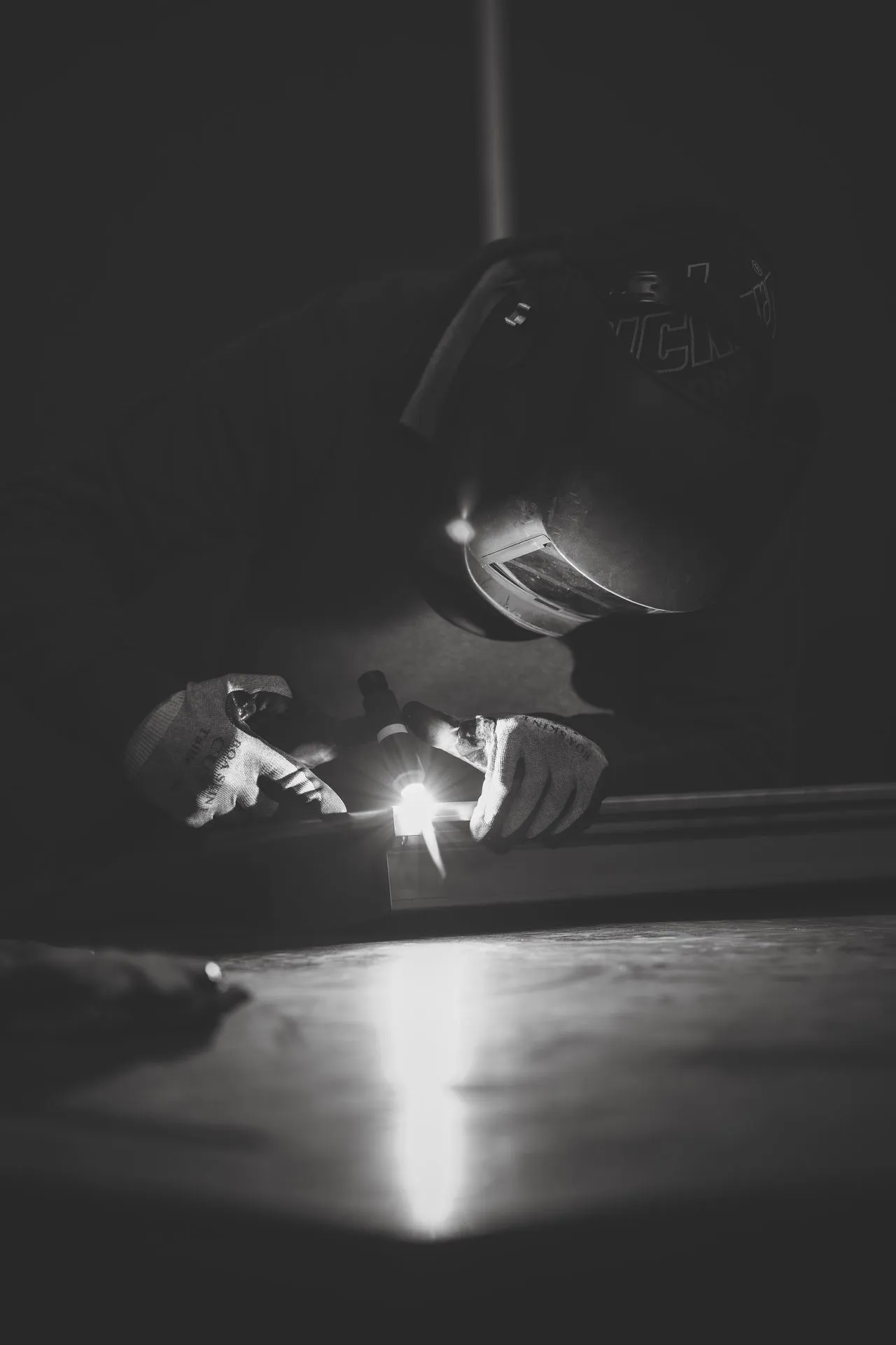 TIG-lassen in het atelier in Gits